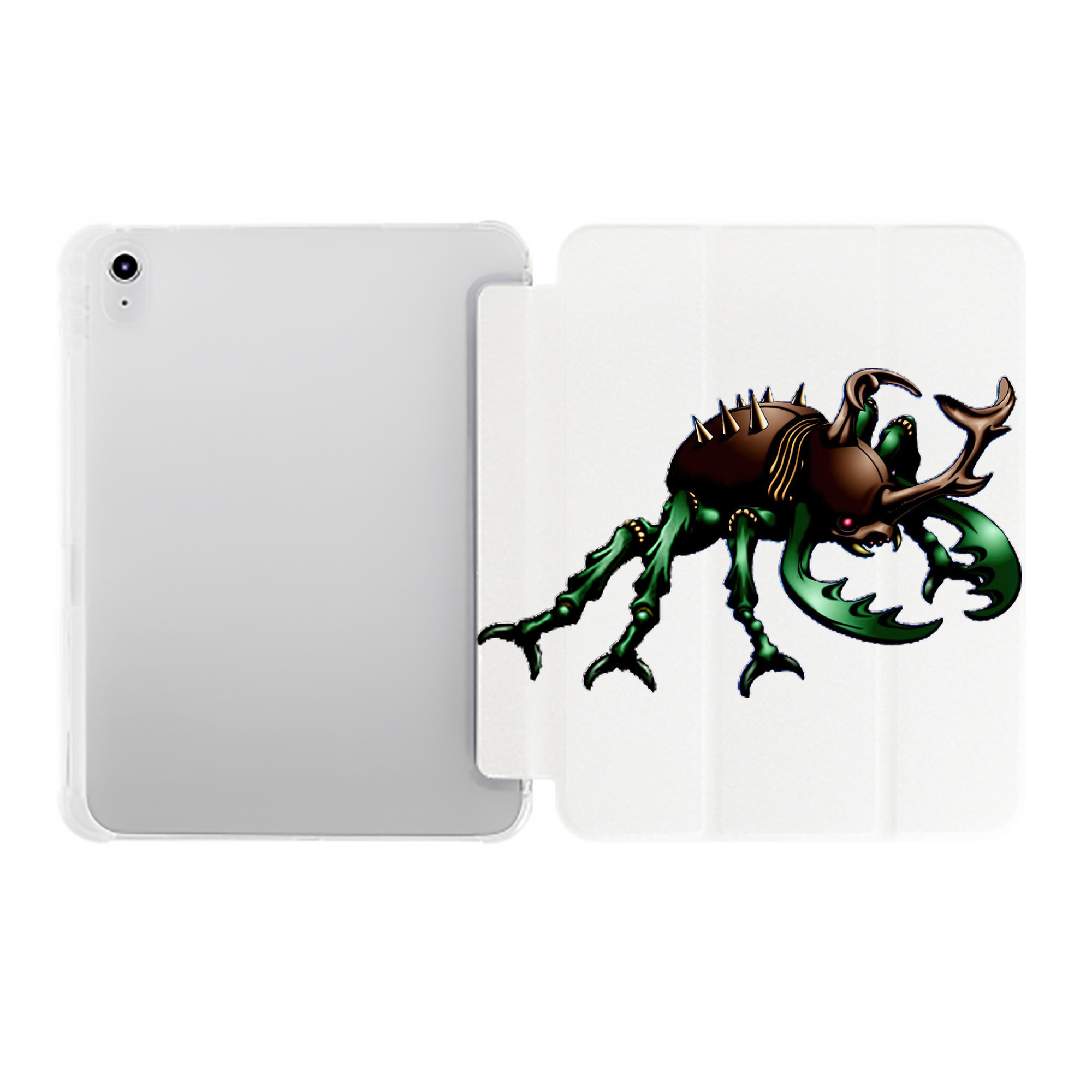 （画像用） 遊☆戯☆王 Yu-Gi-Oh! IPad ケース ペン収納付き 三つ折りスタンド PUレザー×シリコン 対応機種9.5/10.5/10.9インチ